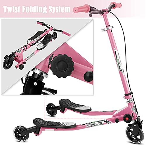 LED Light Up Swing Wiggle Scooter Kids Three Wheels Drifting Speeder