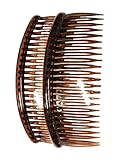 Pair of Large Tort Plain Hair Combs Slides 12cm (4.7