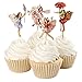 BETOP HOUSE Set of 24 Pieces Fairy Flower Theme Party Decorative Cupcake Topper Girl Birthday Party