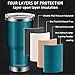 30oz Tumbler with Lid, Insulated Stainless Steel Travel Tumbler by Umite Chef, Insulated Coffee Mug, Double Wall Water Coffee Cup for Home, Office, 2 Straws, Brush（30oz, Blue Green）