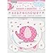 5.24ft Pink Elephant Girl Baby Shower Banner
