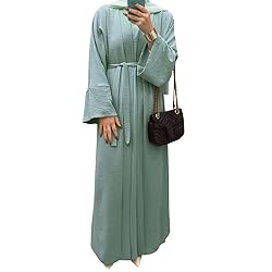 2PCS Women's Muslim Dresses Abaya Islamic Dubai