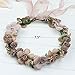 Flower Crown Headband Rattan Vine Wreath Garland Floral Beach Wedding Bridal Hair Hoop Leaf Ribbon Party Decoration Headdress Headwear Handmade Headpiece Girls Kids Hair Accessories 2 Pack Coffee