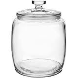 Daitouge 2.5 Gallon Glass Jars with Lids, Large Cookie Jars with Big Opening, 1 Pack Food Storage Canister for Kitchen, Great