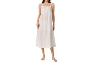 Women Longer Slip 100% Cotton Full Slip for Under Dress Camisoles Chemise Camis Slips Dress Petticoat Nightwear