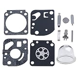 Hipa Replace Carburetor Rebuild Kits Gasket with Primer Bulb for ZAMA C1U-K54A Mantis Tiller