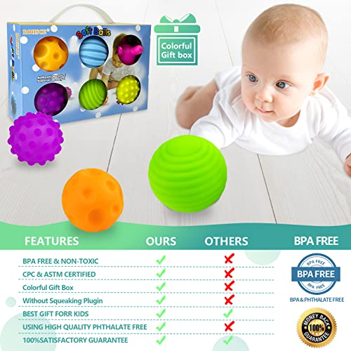 Sensory Ball for Babies 6 to 12 Months, Baby Balls for Toddlers 13