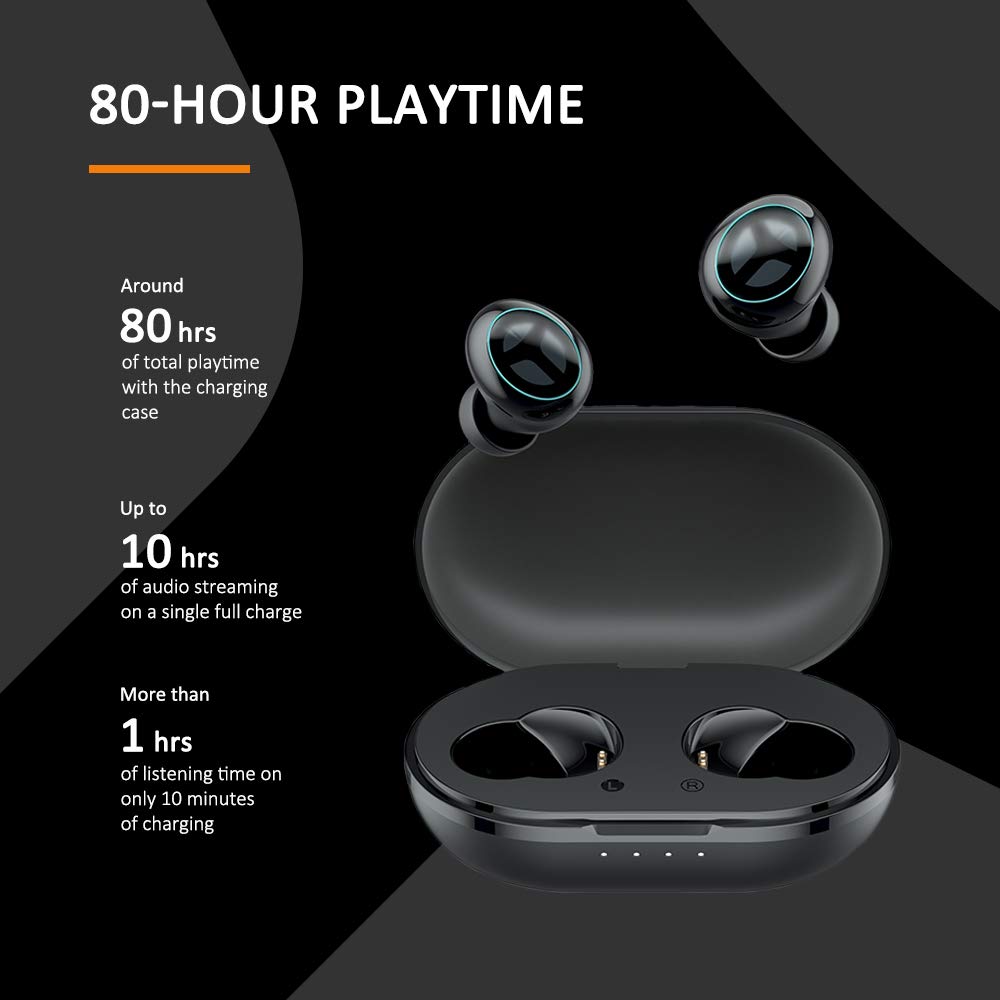 Bluetooth Kopfhörer Unterstützt von Qualcomm® aptXTM Codec, TRANYA B530-Pro Ununterbrochene 10-stündige Musikwiedergabe mit einer einzigen vollen Ladung