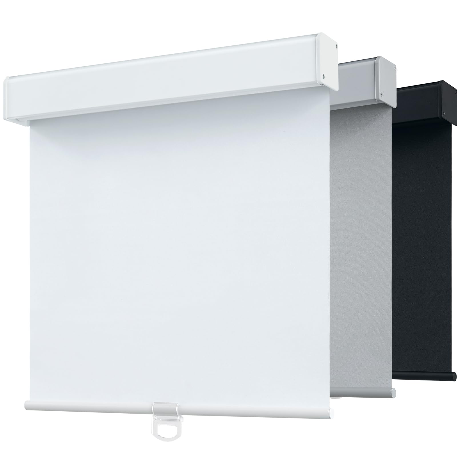 Photo 1 of SHADEMOON Blackout Cordless Roller Shades for Windows,Free-Stop System Blind with Valance,Pull Down Room Darkening Indoor Shades,Thermal Insulated UV Blocking Fabric,Home Office(White,12" W x 72" H)