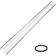 Patio Heater Glass Tube Replacement, 49.5 x 4" Replacement Parts with Ring, Outdoor Replacement Parts for 4-Sided Pyramid Heater, Glass Tube Model for GSH, BFC, HLDS01, WH-H90