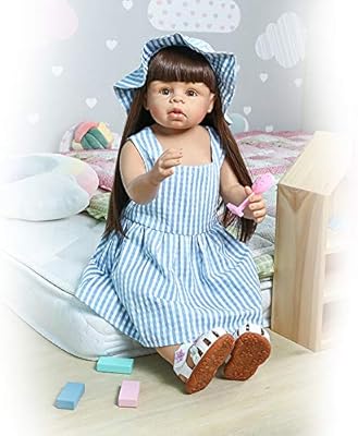 28 inches Reborn Toddler Standing Reborn Baby Dolls Boy Real Babies with Clothes