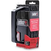 Weber&reg; Grill Grate Scrubber, Grill Cleaning Accessory, Black | Heavy‑Duty BBQ Grate Scrubber with Comfortable Contoured Grip &amp; 3 Replaceable Cleaning Pads - Grill Accessory