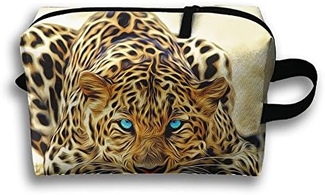 Leopard Ready Travel Bag Cosmetic Bags Brush Pouch Portable Makeup Bag Zipper Wallet Hangbag Pen Organizer Carry Case Wristlet Holder