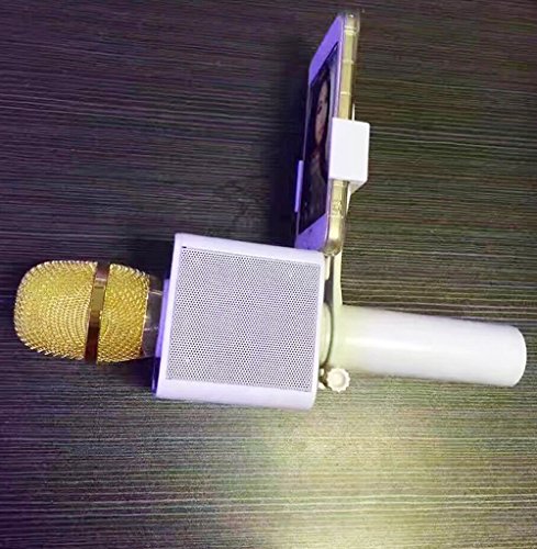 Karaoke Cell Phone Holder, Universal KTV Mic Clip Mount Bracket for iPhone X 8 7 6 Plus SE Samsung Note 8 Galaxy S8 Plus S7 S6 Edge Q7 Q9 K088 Handheld Wireless Microphone Speaker (Phone Stand Only)