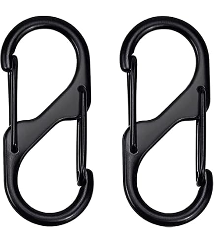 TPTGIAR 40 Mousquetons En Forme De S – 2 Tailles, Alliage Zinc, Double Ouverture, Pour Camping Et Randonnée