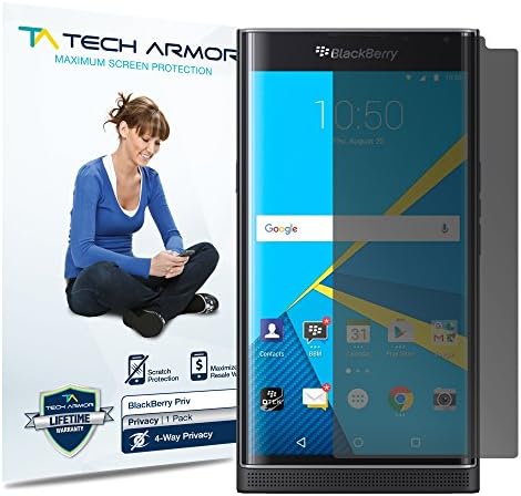 Priv Privacy Screen Protector, Tech Armor 4Way 360 Degree Privacy BlackBerry Priv Film Screen Protector [1-Pack]