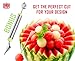 Watermelon Slicer & Melon Baller / Fruit Carving Knife (2 in 1) by GetLifeBasics - Premium Stainless Steel with PVC Handle – Safely Slice, Cut, Dice, Ball, Carve, & Scoop Fresh Fruit with Ease!