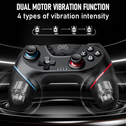 Etpark 2 Pack Controller per Switch, Bluetooth Gamepad per Switch/Switch 2/Lite/OLED, Pro Controller con Hall Joystick, Wake up, Vibrazione, Turbo, 6-Axis Gyro, Pulsante Programmabile