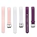 HWHMH Colorful Silicone Replacement Secure Band with Chrome Watch Clasp and Fastener Buckle for Fitbit Alta HR and Alta - Fix The Tracker Fall Off Problem (Pack of 14)