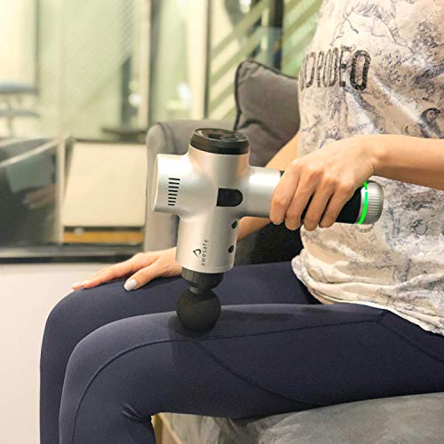 WBM Massage Gun Portable Powerful Handheld Deep Tissue Percussion Muscle Massager with 30 Speed Choice and 6 Types of Massage Heads for Relieving Muscle Pain, Soreness, and Stiffness - Thumbnail 5