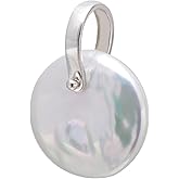 18 MM Freshwater Cultured Baroque Pearl Charm Sterling Silver Horseshoe Pendant for Women