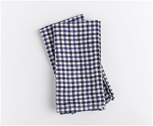 Gingham- Blue Linen Napkins (set of 2)