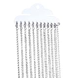 12Pcs/Set 24 Inch Stainless Steel Link Cable Chain Necklaces for Jewelry Making by Romance Jewelry