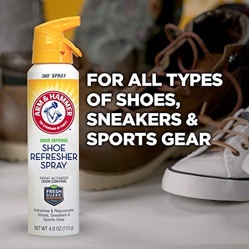 Arm & Hammer Shoe Refresher Spray Odor Eliminator & Moisture Absorber