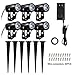ZUCKEO RGB LED Landscape Lights 12V 24V Low Voltage IP66 Waterproof Garden Lights with Transformer, Color-changing Landscape Lighting Walls Pathway Outdoor Spotlights with Spike Stand (6 Pack)