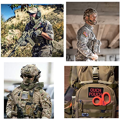 GYGYL 2Pcs Tactical Funny Flag Patch, Ouch Pouch Embroidered Patch, Hook Fastener American Military Patches Set for Tactical Caps, Bags, Backpacks, Tactical Vest, Military Uniforms