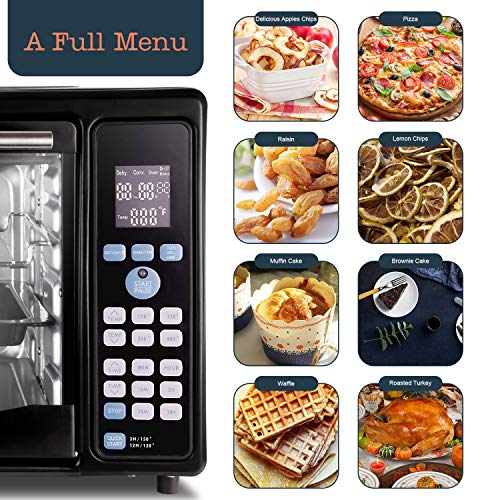 GOLUX MultiUse Large Convection Countertop Toaster Ovens 27QT with Dehydrator Machine for Grill