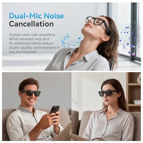 2026 AI Smart Glasses with Camera and Bluetooth,8MP 4K Camera Glasses,Supports AI Voice Control/Photo/Video/Audio Recording,Glasses with 133 Translation,Sunglasses Lenses+Photochromic for Men & Women