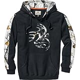 Legendary Whitetails Mens Big Game Snow Camo Outfitter Hoodie (Black, Medium)