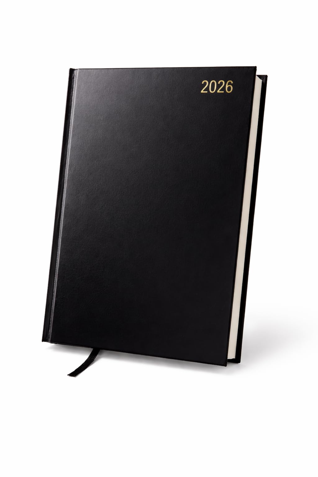 Top Sale 2026 A5 Diary Week to View – Black Hardcover Weekly Planner with Ribbon Marker, UK Bank Holidays, Monthly Pages and Year Planners – Appointment Organiser Jan 2026 to Mar 2027