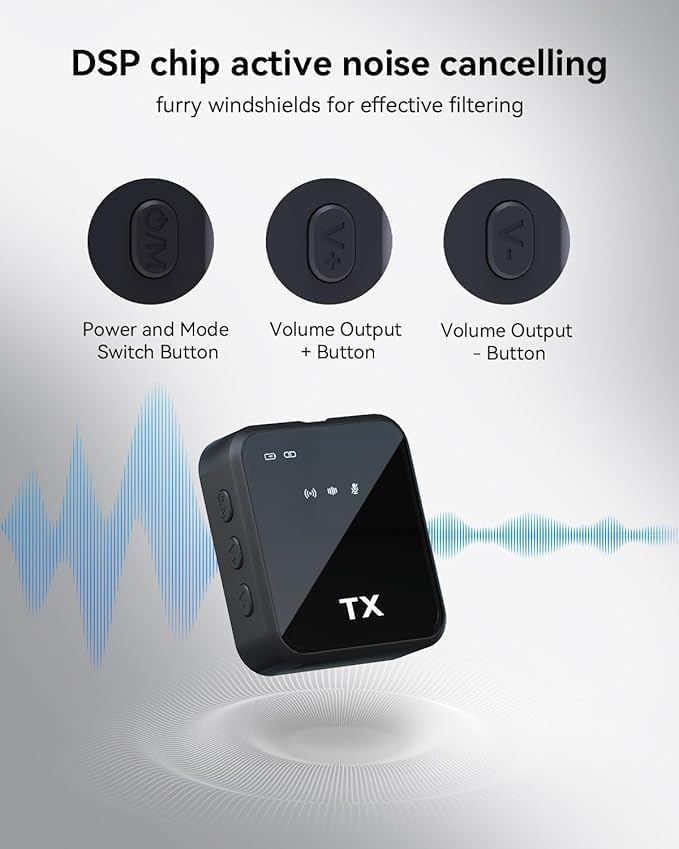 2025 Professional Studio Sound 3 in 1 Microphone for iPhone/Android/Camera, Wireless Lavalier Microphone, Mini Microphone for Record Interview, Vlogs, YouTube, Tiktok