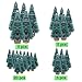 DECARETA 35 PCS Sisal Trees Mini Green Bottle Brush Trees with Wood Base Artificial Snow Frost Trees Ideal for Christmas DIY Craft Party Decoration (4 Size)
