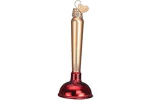 Old World Christmas Ornaments: Toilet Plunger Glass Blown Ornaments for Christmas Tree (32193)