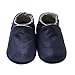 Mejale Baby Boy Girl Shoes Soft Soled Leather Moccasins Anti-Skid Infant Toddler Prewalker(Navy Blue,12-18 Months)