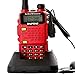 Two Way Radio,Baofeng Walkie Talkie UV-5R5 5W Dual-Band Two-Way Ham Radio Transceiver UHF/VHF 136-174/400-520MHz,65-108MHz FM with Upgraded Earpiece,Built-in VOX Function,Battery,Charger - Red primary
