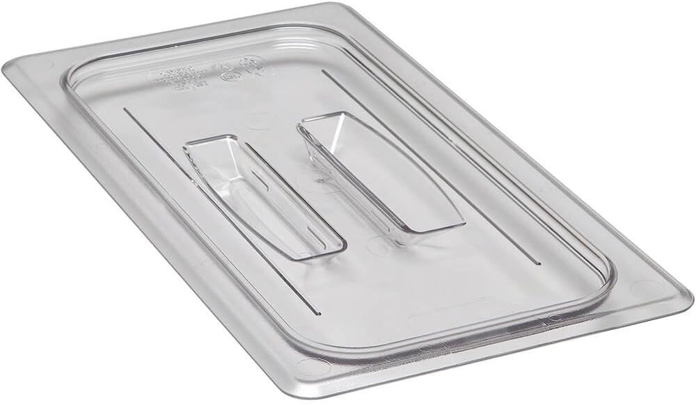 Cambro 30CWCH135 Camwear Food Pan Cover 1/3 size flat with handle clear - Case