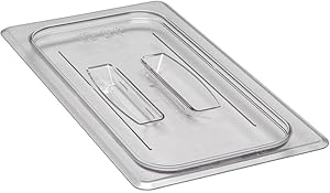 Cambro 30CWCH135 Camwear Food Pan Cover 1/3 size flat with handle clear - Case