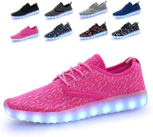 Cool walker Kids Led Light Up Shoes School USB Charging Flashing Sneakers for Boys Girls(Toddler/Little Kid/Big Kid),ETDX01 Pink EU34/2.5MUS