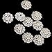 10pcs Rhinestone Faux Pearl Flower Embellishments Button Flatback 30mm