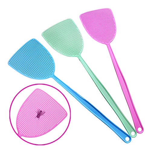 W.ent Fly Swatter Plastic Strong Flexible Manual Swat Pest Control 17.5