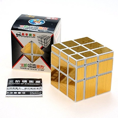 2015 Newest ShengShou 3 x 3 Gold Mirror Cube Puzzle White