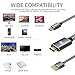 USB Type C to HDMI, KINGONE 4K@30HZ USB C to HDMI Cable (Thunderbolt 3 Compatible) for 2017/2016 MacBook Pro, iMac, Galaxy S9, Note 8, S8, ChromeBook Pixel with High-Speed Charge (6ft Braided)