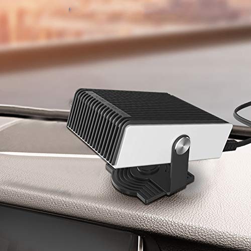 Aochol Portable Heater for Car, Car Heater Windshield Defroster with Fan, 2 in 1 12V 150W Powerful Windshield Defogger Heater & Cooling Fan, Plug in Cigarette Lighter, Heating Quickly and Low Noise