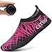 CIOR Men Women and Kids Quick-Dry Water Shoes darkweight Aqua Socks For Beach Pool Surf Yoga Exercise,CT1605,dark pink,38.39