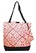 Ever Moda Damask Tote Bag (Coral Pink)
