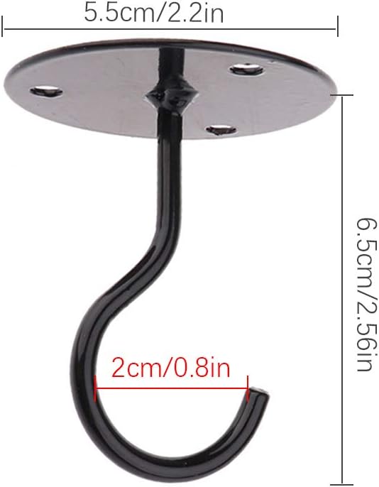 rund Vintage-Eisen Pflanzenhaken für Deckenventilator Yogahängende